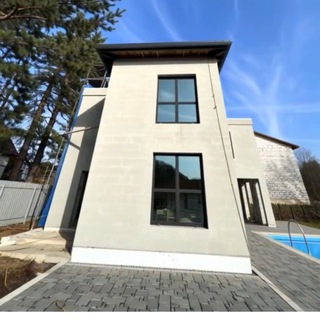 Бакеево 58/2. Строительство дома с нуля своими руками, плитный фундамент УШП, плоская монолитная кровля, укрепление берега.