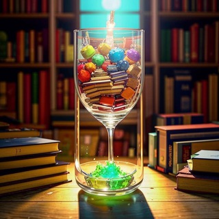 Бокал с книгами