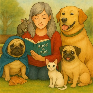 Book & Pug 📚🐶