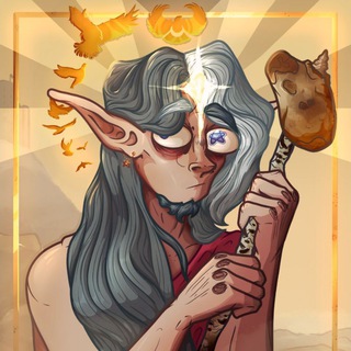 Дали с палкой в руках