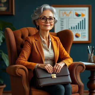 Бабушка с портфелем