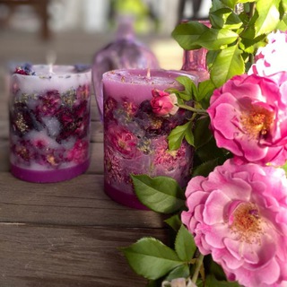 Свечи из роз (курс Цветочная свеча)